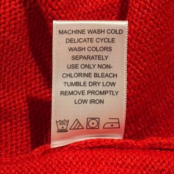 Roamans Tunic Sweater Fair Isle Nordic Scandi Holiday Bell Sleeve Red Medium - Picture 5 of 7